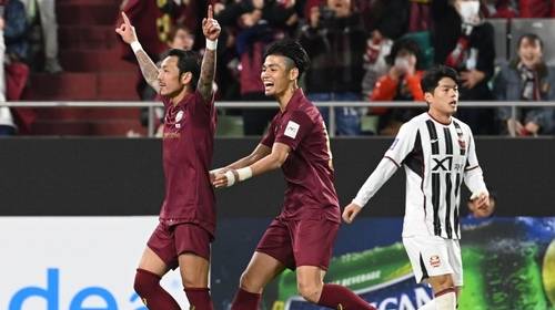 골 세리머니를 펼치는 비셀 고베 선수들 [AFC 홈페이지 캡처. 재판매 및 DB 금지]