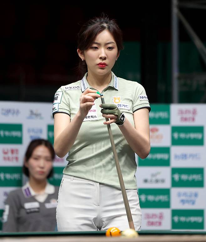 김가영에 막혀 왕중왕전 8강행이 무산된 정수빈. PBA