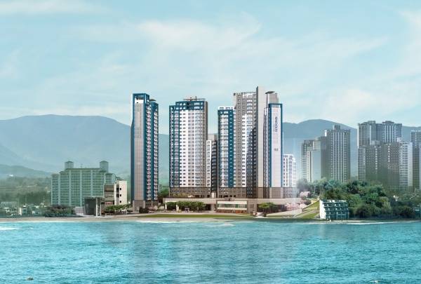 한국토지신탁이 3월 강원도 고성군에서 분양하는 ‘르네오션 고성 퍼스트뷰’ 투시도./사진=한국토지신탁