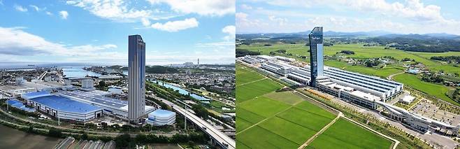 LS전선 동해 사업장(왼쪽), 대한전선 당진 공장(오른쪽) 전경. [사진=각사]