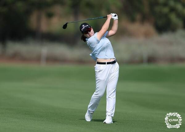 홍정민 리쥬란 챔피언십 2R 15번홀 세컨드샷. /사진=KLPGA