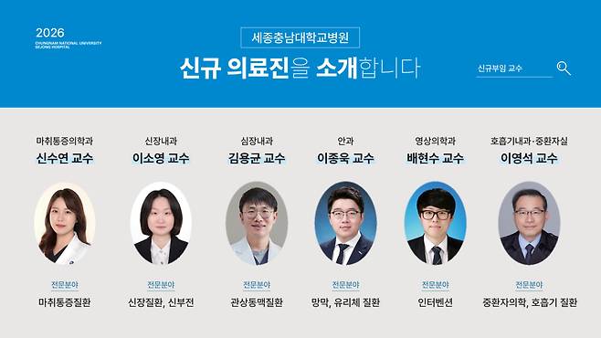 신규 의료진. 세종충남대병원 제공.