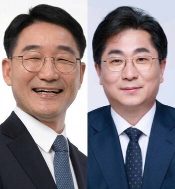 6·3 지방선거 경기도교육감에 출마한 박효진 전 전교조 경기지부장(왼쪽)과 성기선 전 한국교육과정평가원장. 박효진 캠프, 성기선 캠프 제공