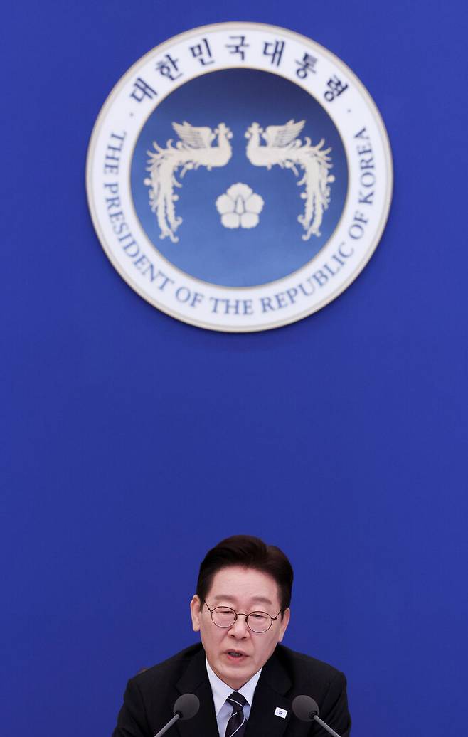 이재명 대통령이 2026년 3월10일 청와대에서 열린 국무회의에서 발언하고 있다. 연합뉴스