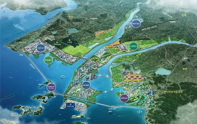새만금 조감도. 전북도 제공