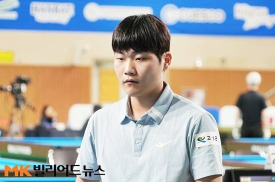 올 4월 전역 후 최근 열린 경남고성군수배에서 첫 64강에 진출한 김회승. 절친한 조명우 윤도영과 함께하며 승리의 맛을 알게됐다며 올해 전국대회 8강에 드는게 목표다. (사진=MK빌리어드뉴스 기자)