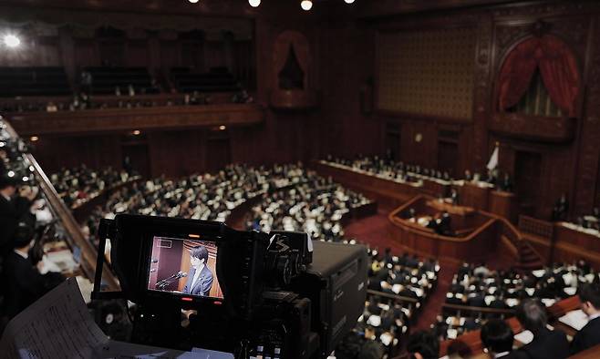 정책 연설하는&nbsp;다카이치 사나에 일본 총리.&nbsp;AP연합뉴스