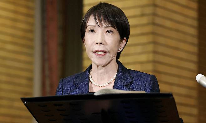 다카이치 사나에 일본 총리. 로이터연합뉴스