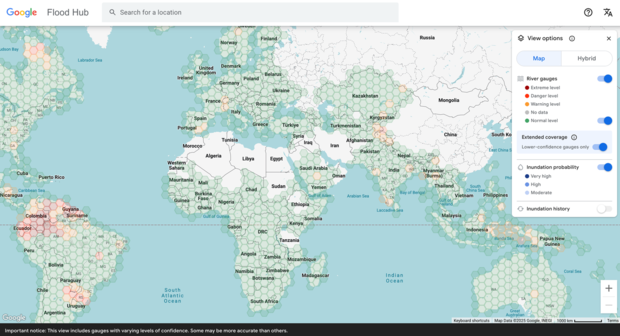 Flood hub. 자료 제공=구글