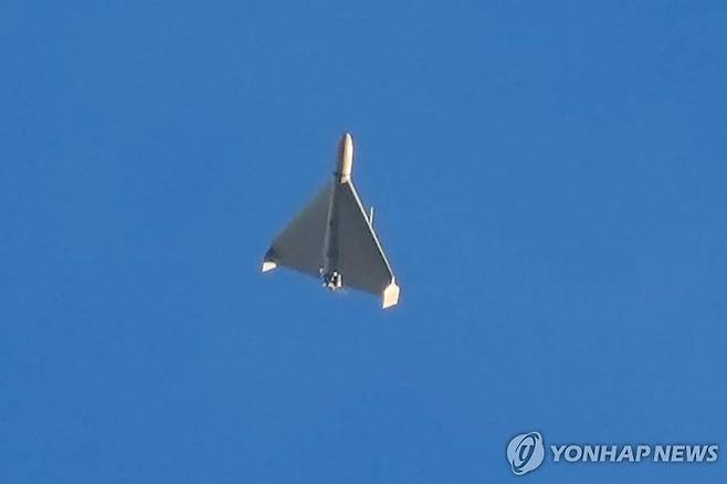 이란 샤헤드 드론(기사와 직접 관련 없음) [AP 연합뉴스 자료사진 재판매 및 DB 금지]