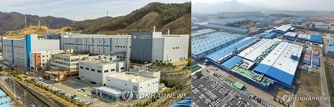 필립모리스 양산공장(왼쪽)과 BAT 사천공장 [한국필립모리스·BAT코리아 제공. 재판매 및 DB 금지]