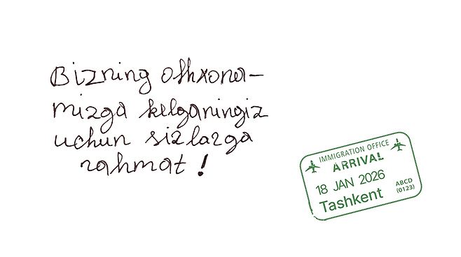인터뷰 내내 수줍어하던 샤로피딘씨. 인사말을 부탁하자 긴 고민 끝에 남긴 메시지는 ‘우리 식당에 와주셔서 감사합니다’. /일벌이기 클럽