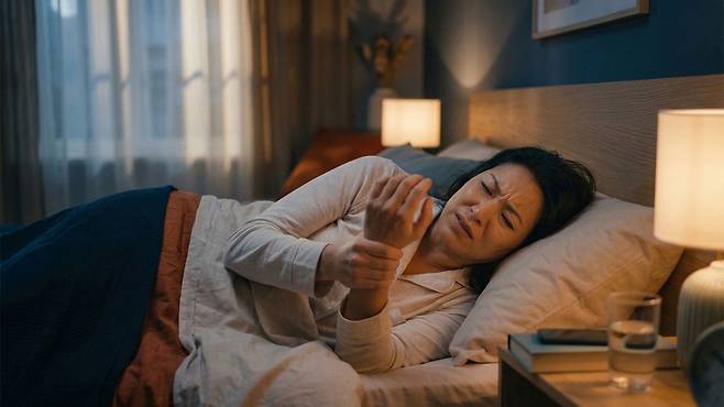 야간에 손목 통증·저림을 심하게 느낀다면, '손목터널증후군'을 의심해야 한다｜출처: Gemini 생성