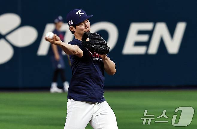 대한민국 야구 대표팀 김혜성이 12일 오후(현지시간) 미국 플로리다주 마이애미 론디포파크에서 2026 월드베이스볼클래식(WBC) 도미니카공화국과의 8강전을 하루 앞두고 공식훈련을 하고 있다. 2026.3.13 ⓒ 뉴스1 구윤성 기자