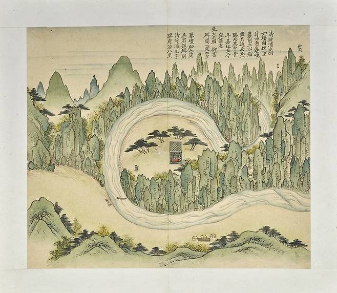 단종의 마지막 숨결 남은 강원 영월 모습…‘월중도’ 특별 공개     (서울=연합뉴스) 한국학중앙연구원 장서각은 오는 16일부터 경기 성남시 연구원 내 장서각 전시실에서 보물 ‘월중도’ 8폭 전면을 특별 공개한다고 13일 밝혔다. 사진은 단종이 1456년 노산군으로 강등돼 유배된 청령포의 실경을 그린 실경산수화인 청령포도. 2026.3.13 [한국학중앙연구원 제공. 재판매 및 DB 금지]     photo@yna.co.kr (끝)   <저작권자(c) 연합뉴스, 무단 전재-재배포, AI 학습 및 활용 금지>