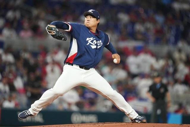 한국 선발 투수 류현진. 마이애미=AP 뉴시스