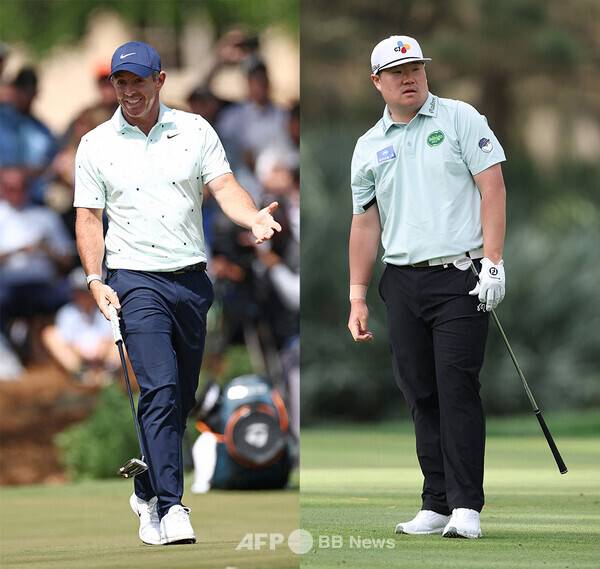 2026년 미국프로골프(PGA) 투어 '제5의 메이저 대회'로 불리는 플레이어스 챔피언십에 출전한 디펜딩 챔피언 로리 맥길로이(북아일랜드)와 한국의 임성재 프로. 사진제공=ⓒAFPBBNews = News1 (사진을 무단으로 사용하지 마십시오.)