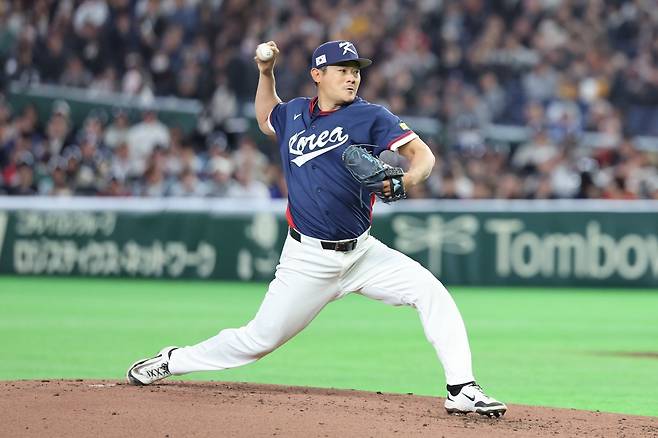 야구 대표팀 노경은. 뉴시스