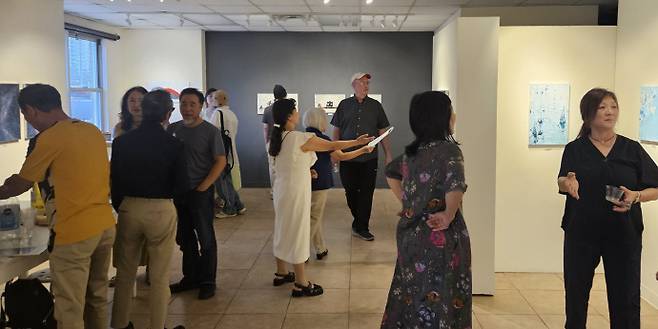 미국에서 열린 '2025 광주미술해외갤러리 초청전'.