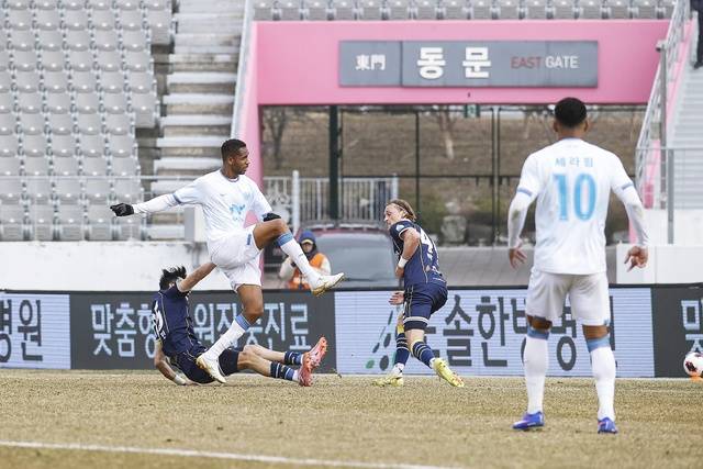 대구FC 에드가의 결승골 순간. 대구FC 제공
