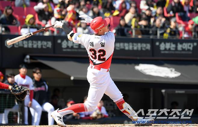 13일 광주 기아챔피언스필드에서 열린 KIA 타이거즈와 SSG 랜더스의 시범경기. KIA 데일이 타격을 하고 있다. 광주=박재만 기자 pjm@sportschosun.com/2026.03.13/