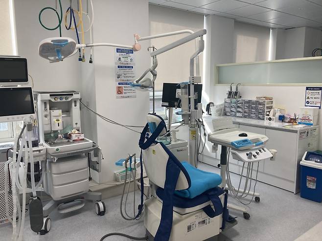 서울시 장애인치과병원 내에 있는 전신마취실. 손인규 기자