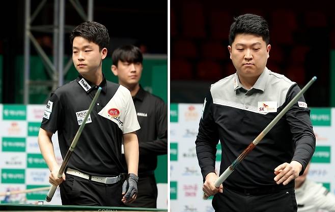 월드챔피언십 결승에서 최후의 결전을 벌이는 김영원(왼쪽)과 조건휘