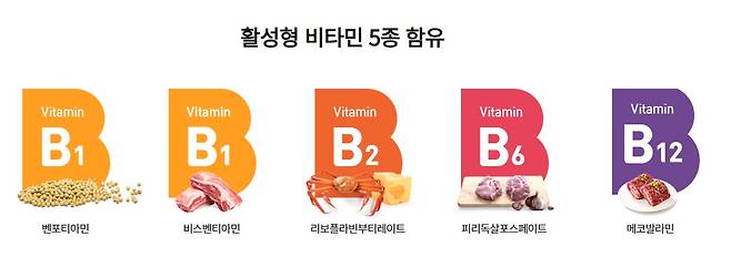 비맥스제트 성분표를 확대 촬영한 이미지로 21종 성분과 함량이 적혀 있다