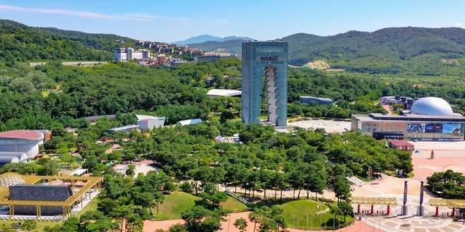 ▲ 경주신라왕경 숲 도시숲 전경, 경북도 제공