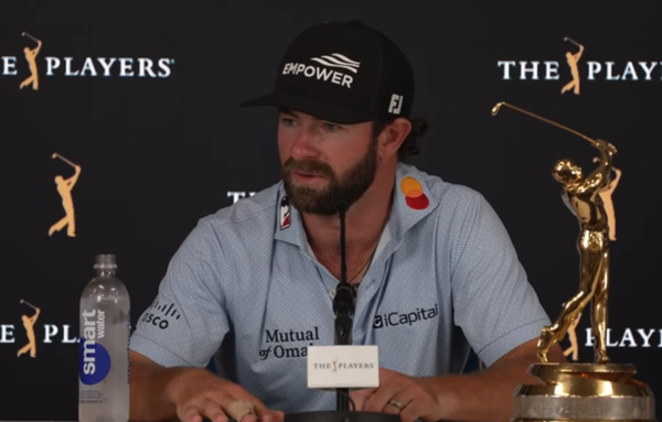 경기 후 기자회견하는 카메론 영(사진=PGA 투어 중계방송 화면)