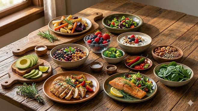 혈당 스파이크를 방지하고 포만감을 오래 유지해 주는 음식 10가지｜출처: Gemini 생성