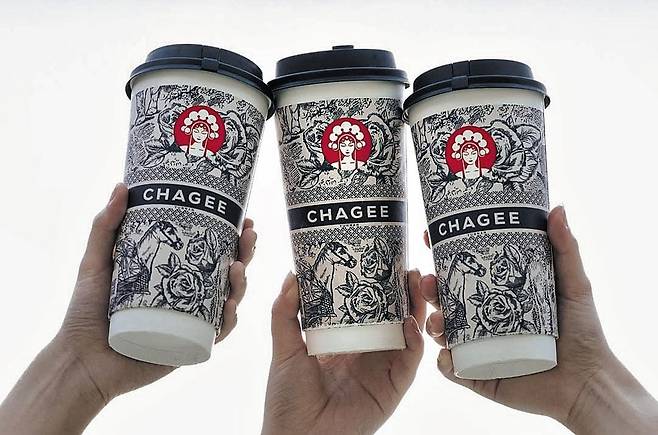 올해 상반기 한국 진출을 앞두고 있는 중국 밀크티 브랜드 ‘차지’의 음료 컵. /차지