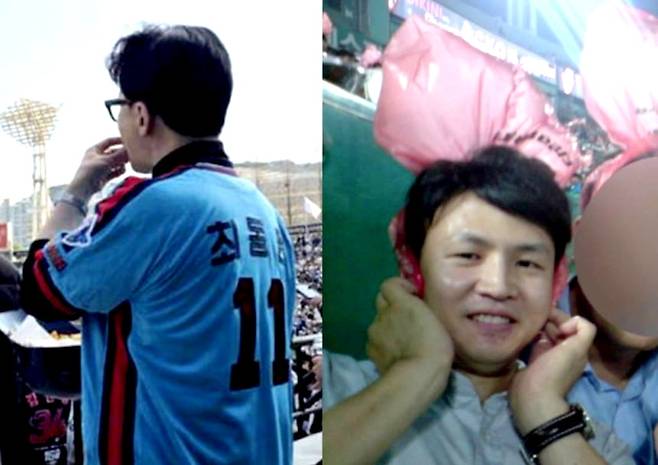 왼쪽은 한동훈 전 국민의힘 대표가 최근 부산 동래구 사직야구장을 찾은 모습. 오른쪽은 2008년 부산지검 근무 시절 사직야구장을 방문했을 당시 사진. /출처=한동훈 전 국민의힘 페이스북, 국민의힘