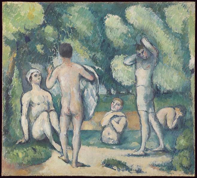 폴 세잔, 목욕하는 다섯 사람들, 1880년 경,디트로이트 미술관, 로버트 H. 태너힐 유증, 70.162
Paul Cezanne, Five Bathers, ca. 1880. Detroit Institute of Arts, Bequest of Robert H. Tannahill, 70.162