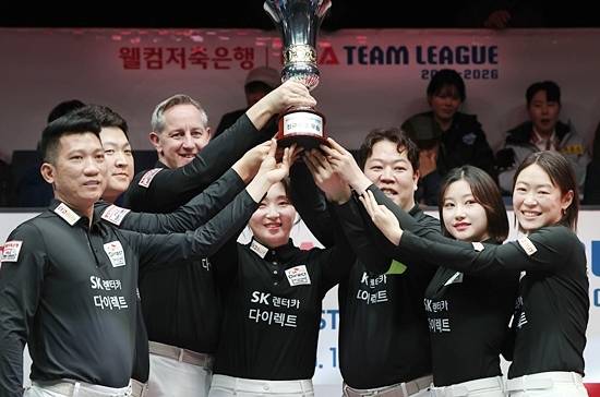 25/26 PBA팀리그 챔피언을 가릴 포스트시즌이 13일 와일드카드전을 시작으로 막을 올린다. 사진은 올시즌 정규리그 우승을 차지, 파이널에 직행한 SK렌터카. (사진=PBA)