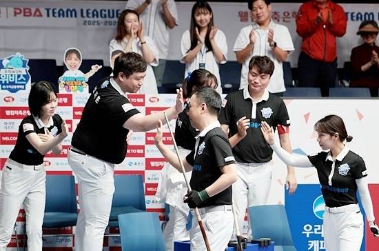 6일 팀리그 5라운드 4일차 1, 2위팀간 맞대결에서 우리금융캐피탈이 하이원리조트를 꺾고 선두 굳히기에 들어갔다. (사진=PBA)