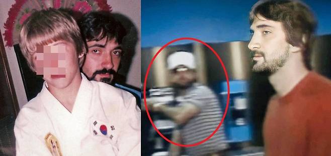 (왼쪽)피해 아동 조디 플라우쉬와 소아성범죄를 저지른 제프리 두셋, (오른쪽) 뉴스로 생중계된 게리 플라우쉬의 제프리 두셋 살인 직전 습 /사진=현지 매체 갈무리