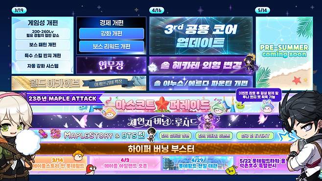 메이플 NOW 랜선투어 로드맵