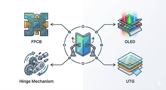 폴더블 아이폰 부품 공급망 카테고리별 관련주 인포그래픽