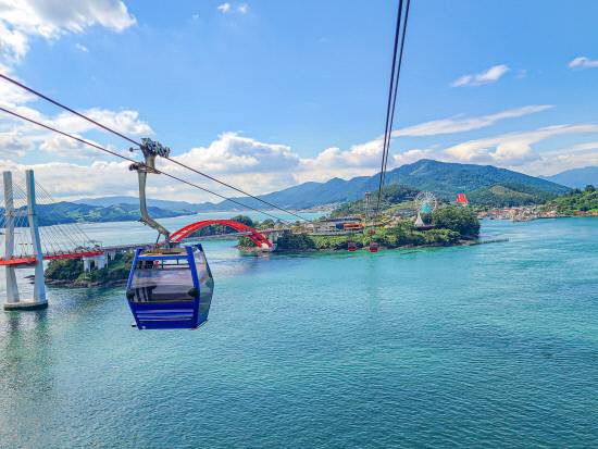 사천바다케이블카 전경.