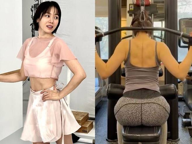 늘씬 탄탄한 몸매를 자랑하는 손예진은 평소 러닝, 밴드 풀 어파트 등을 꾸준히 실천한다고 알려졌다. 사진=손예진 인스타그램