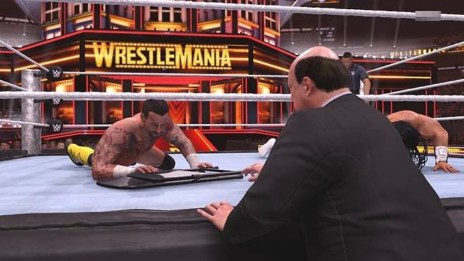 CM 펑크를 내세운 쇼케이스 모드, 지난 레슬매니아를 그대로 연출했다.