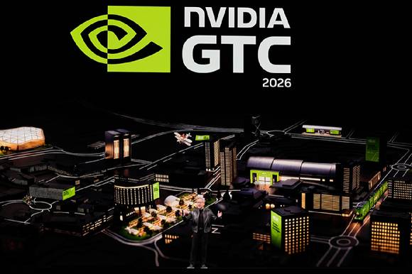 16일(현지시간) 미국 캘리포니아주 새너제이에서 개막한 엔비디아 'GTC 2026' 무대 전경. [사진=연합뉴스]
