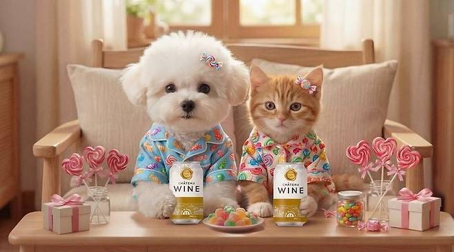 웅진식품이 AI 크리에이터 '보리와 냥이'와 협업한 영상 콘텐츠. 사진=웅진식품