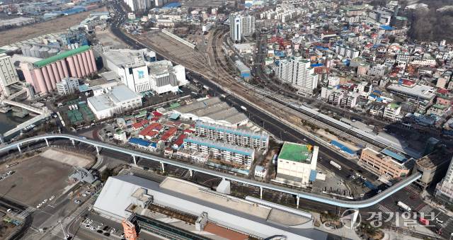 17일 인천역 복합개발사업 대상지 전경. 조병석기자