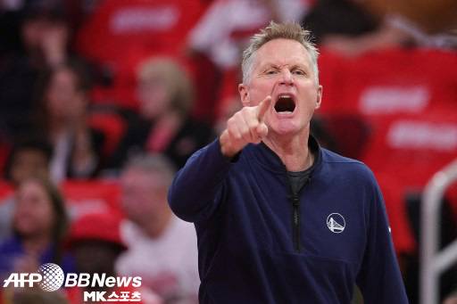 스티브 커 골든 스테이트 감독. 사진(美 휴스턴)=ⓒAFPBBNews = News1