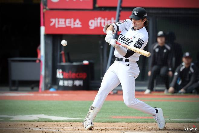 [서울=뉴시스] 프로야구 KT 위즈의 외국인 타자 샘 힐리어드. 2026.03.17. *재판매 및 DB 금지