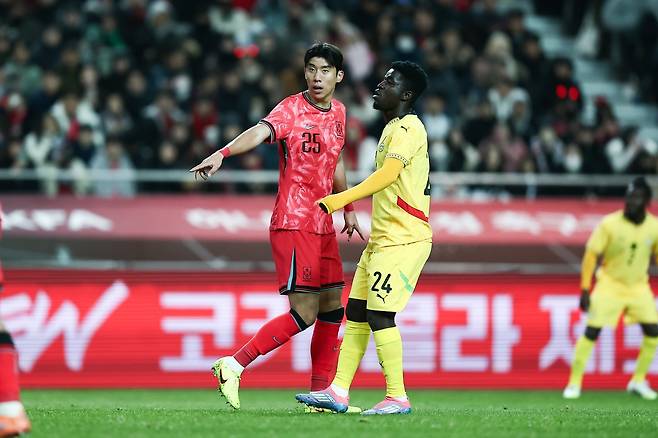 양현준, 홍현석, 권혁규(왼쪽)는 그동안 대표팀서 많은 기회를 받지 못했다. 그러나 최근 소속팀서 좋은 활약을 펼친 덕분에 3월 평가전을 앞두고 홍명보 축구국가대표팀 감독의 선택을 받았다. 사진제공│대한축구협회