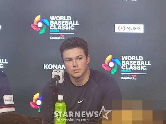 질문을 듣고 있는 메이슨 밀러. /사진=박수진 기자