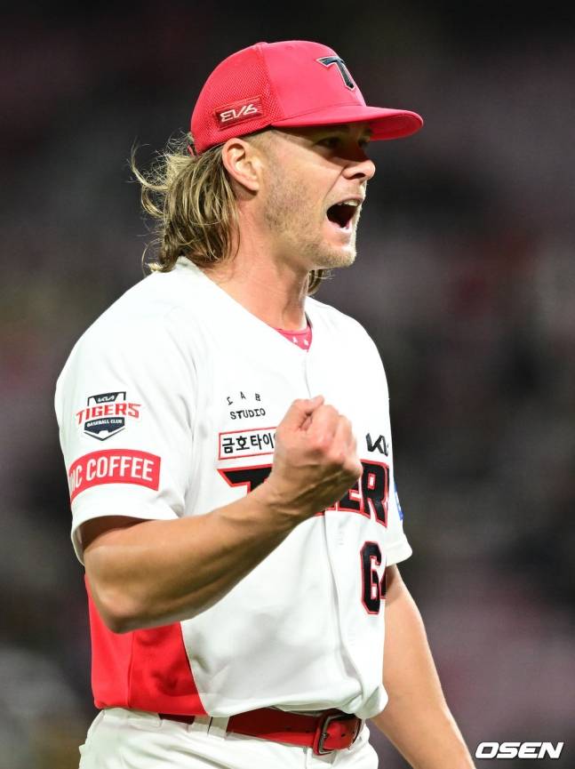 KIA 타이거즈 시절 숀 앤더슨의 모습.